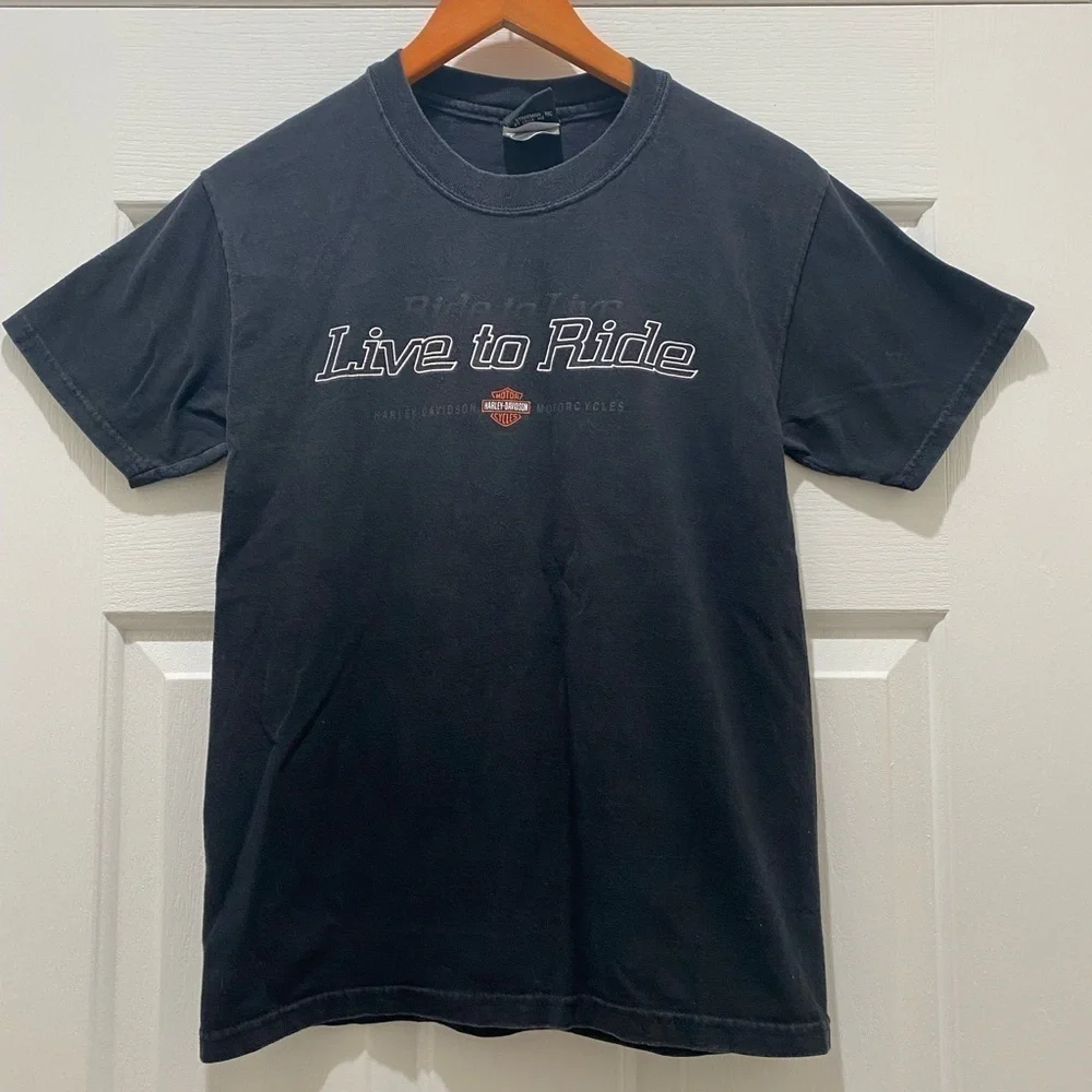 Harley Davidson Live to Ride Shirt, Black, S